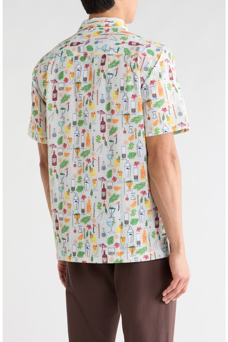Coast Lemon Lounge Short Sleeve Button-Up Shirt, Alternate, color, FOGGY DEW