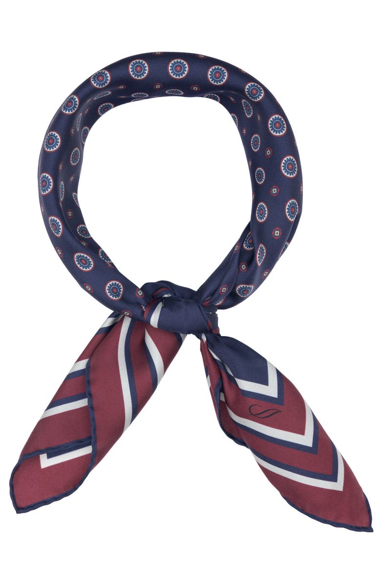 Elizabetta Aldo - Silk Neckerchief for Men, Alternate, color, Navy