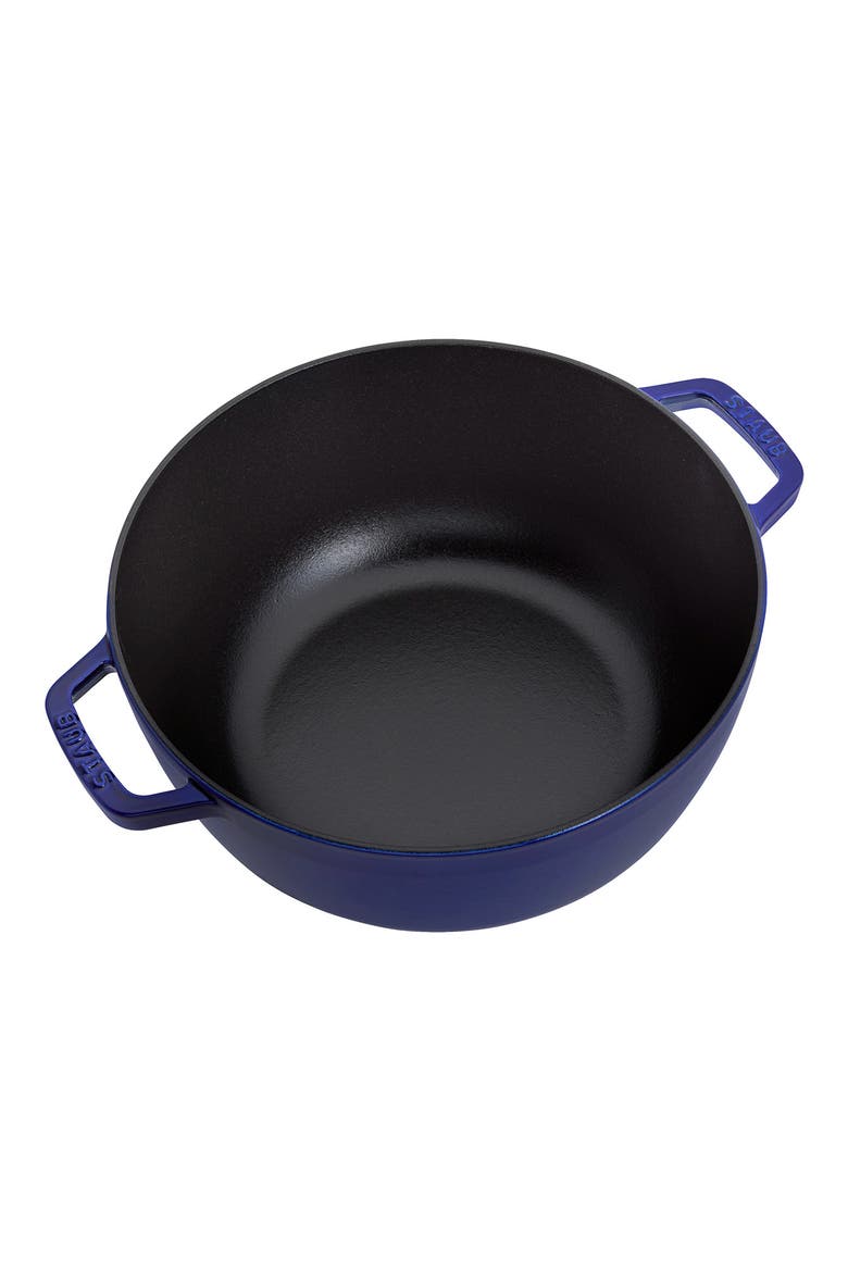5-Quart Enameled Cast Iron Cocotte, Alternate, color, DARK BLUE