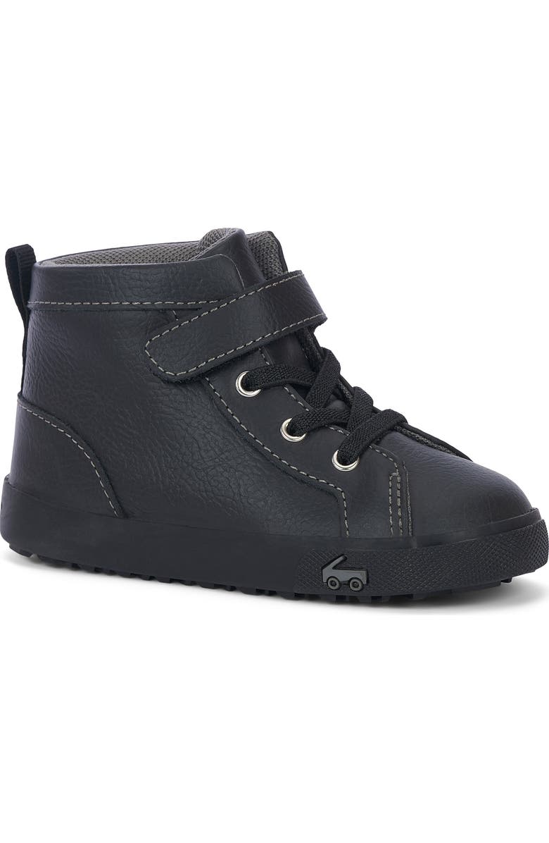 See Kai Run Hudson High Top Sneaker, Main, color, Black