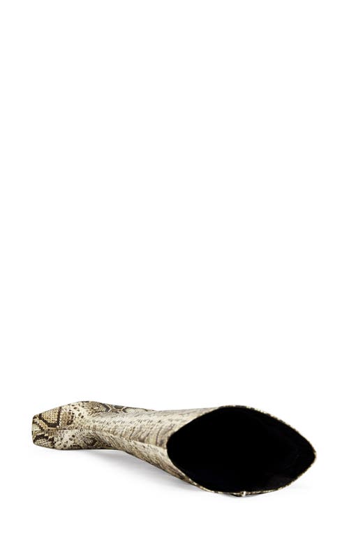 Azalea Wang Evergreen Snakeskin Embossed Knee High Boot In Multi