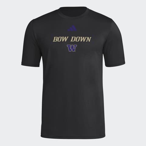 Men's adidas  Black Washington Huskies Locker Slogan Football Pre-Game T-Shirt