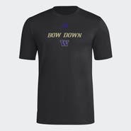 adidas Men's adidas  Black Washington Huskies Locker Slogan Football Pre-Game T-Shirt