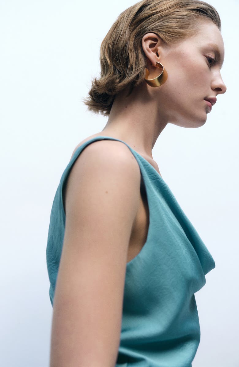 MANGO Asymmetric Sleeveless Dress, Alternate, color, Sky Blue