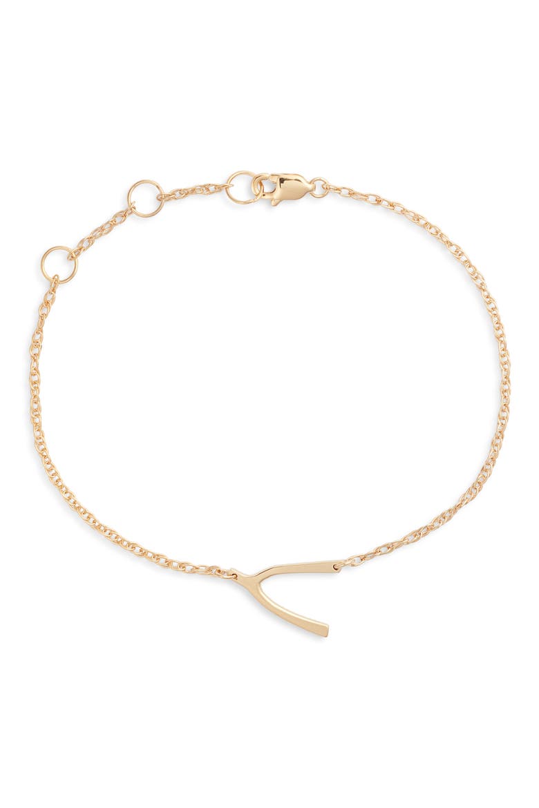 Lily Wishbone Bracelet, Main, color, GOLD VERMEIL