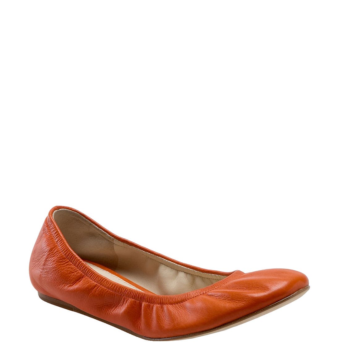 'Lillian' Flat, Main, color, MANDARINO BABY CALF