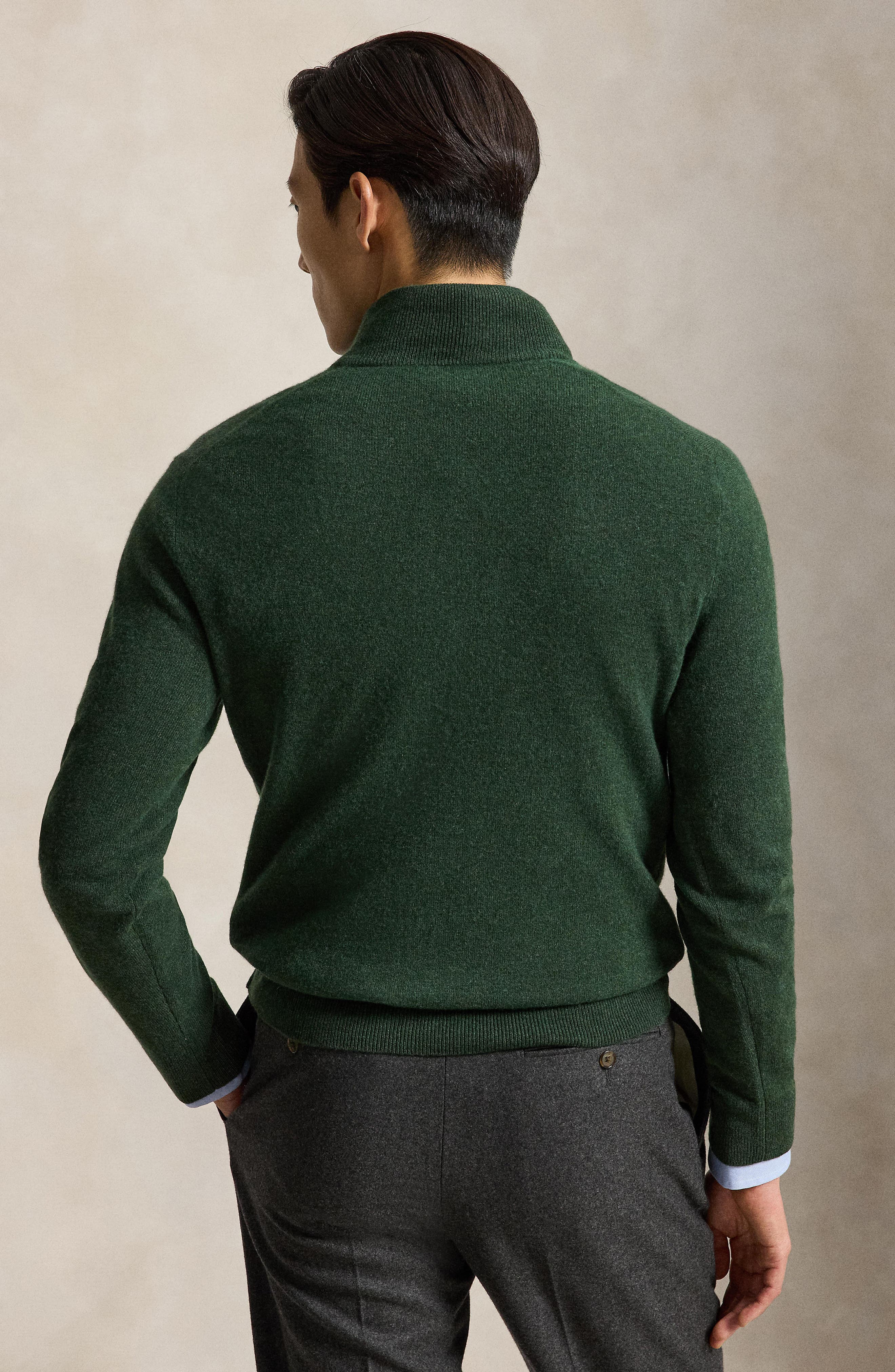 Polo Ralph Lauren Regular Fit Wool Quarter Zip Sweater (Men