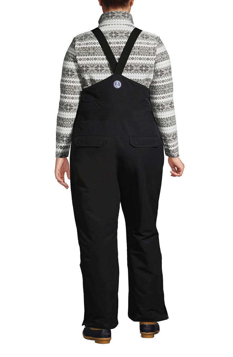 Lands' End Expedition Waterproof Insulated Snow Bibs, Alternate, color, Black
