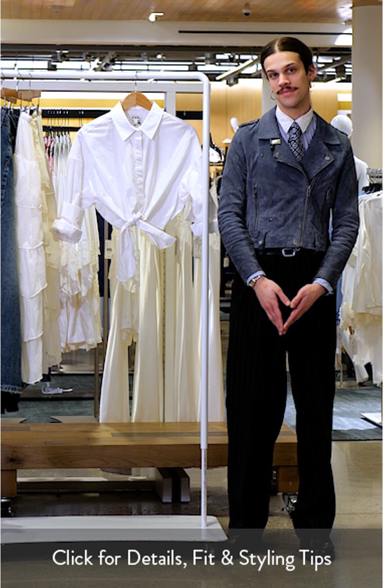 Lisa Crop Button-Up Tie Waist Top, sales video thumbnail