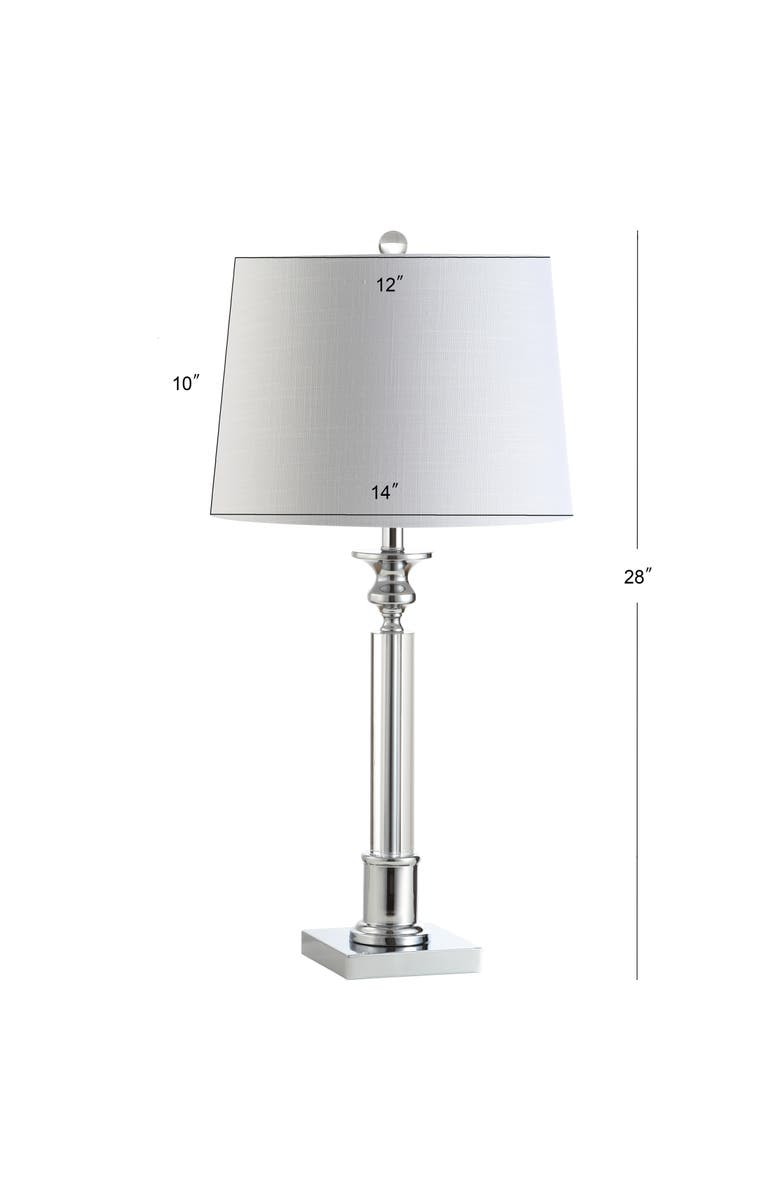 JONATHAN Y Dean 28" Crystal LED Table Lamp, Clear/Chrome, Alternate, color, 