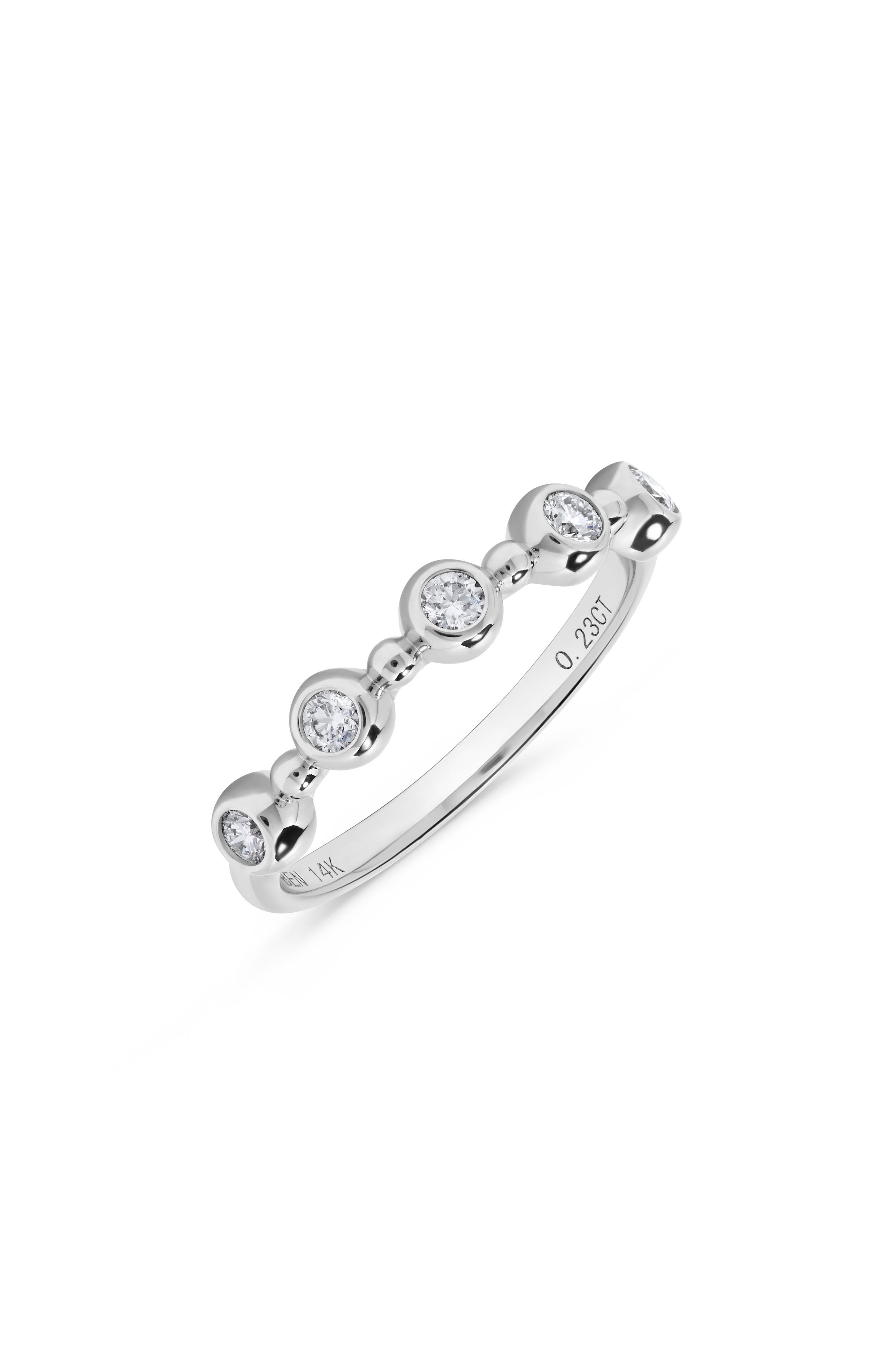 H.J. Namdar Bezel Set Diamond Stacking Ring