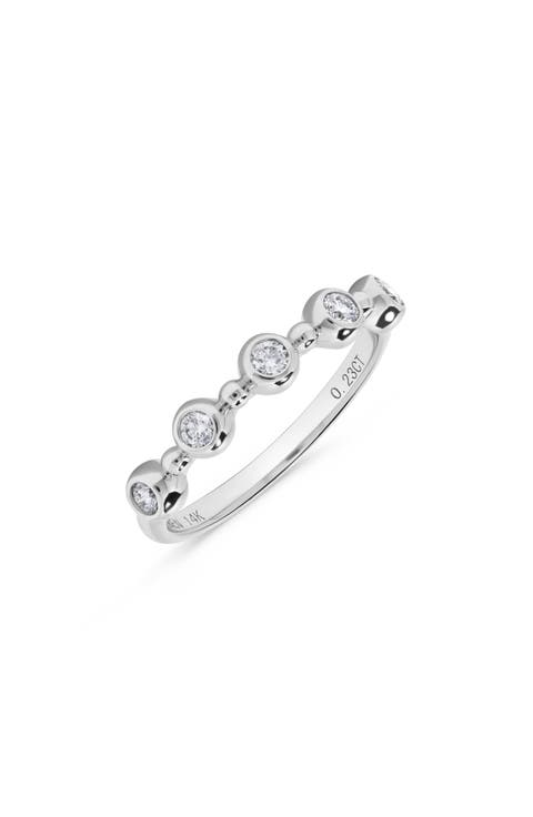 Bezel Set Diamond Stacking Ring