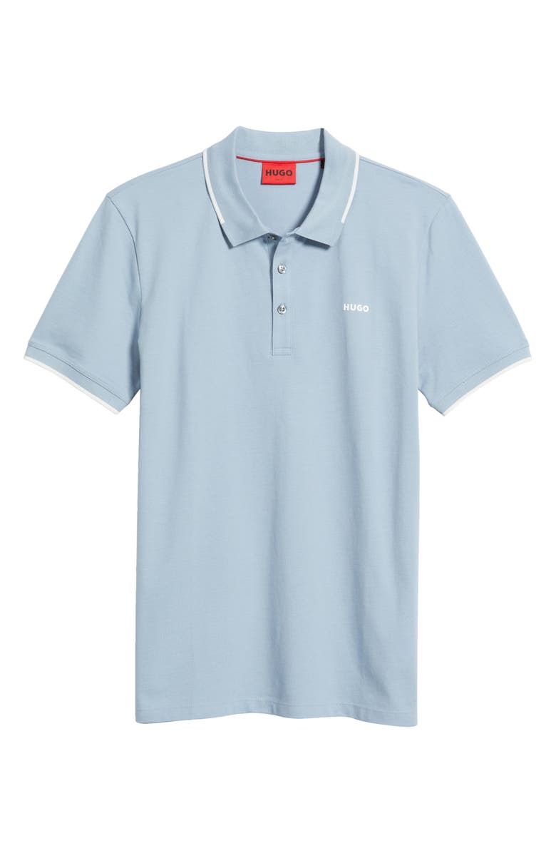 HUGO Dino Tipped Polo, Alternate, color, Open Blue