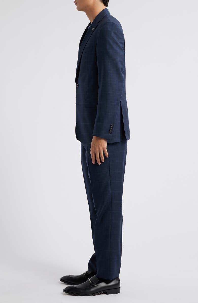 Jack Victor Esprit Check Wool Suit, Alternate, color, Navy