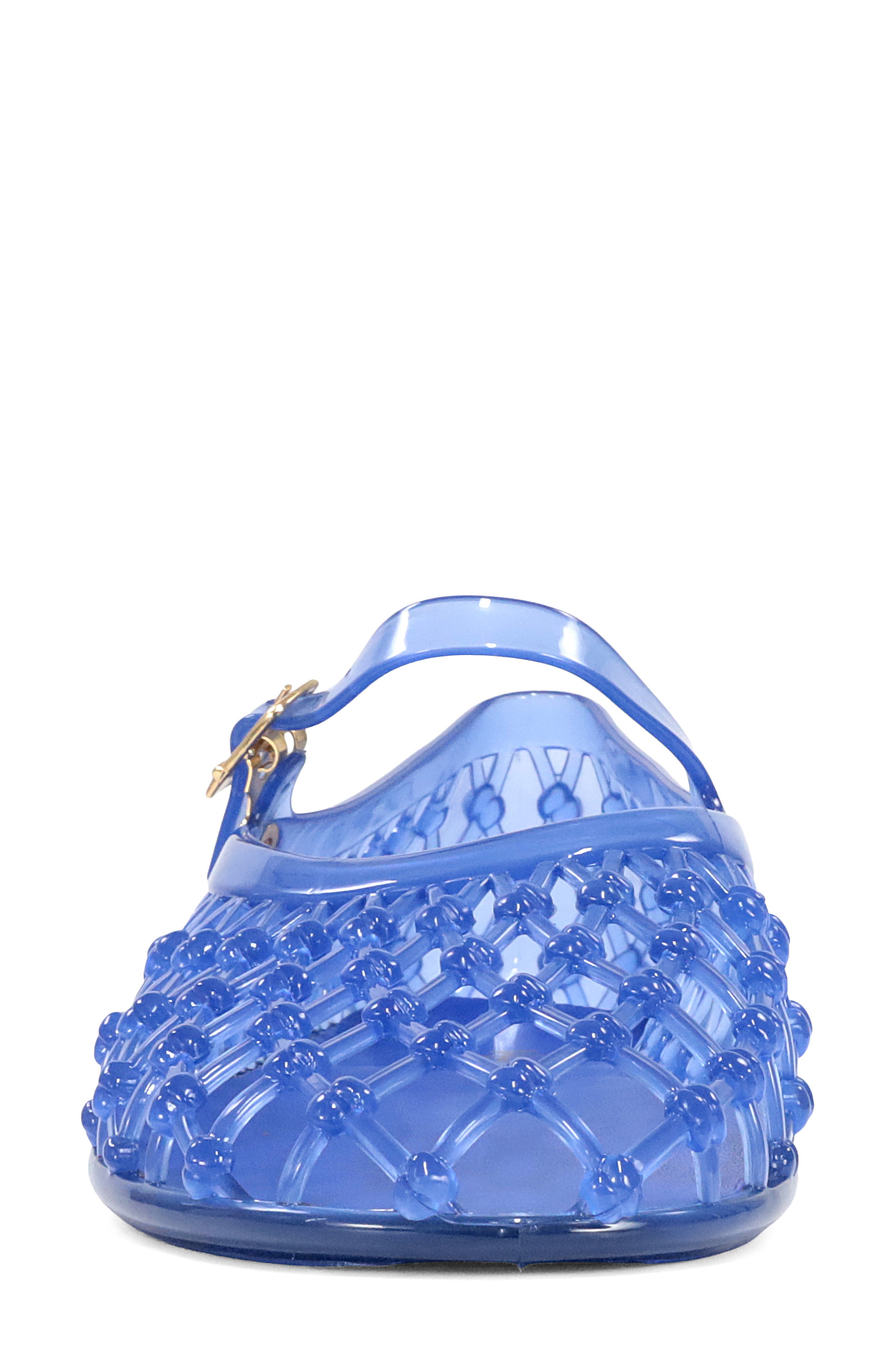 Angelica Mary Jane Jelly Flat, Alternate, color, NAVY BLUE PVC TRANSLUCENT