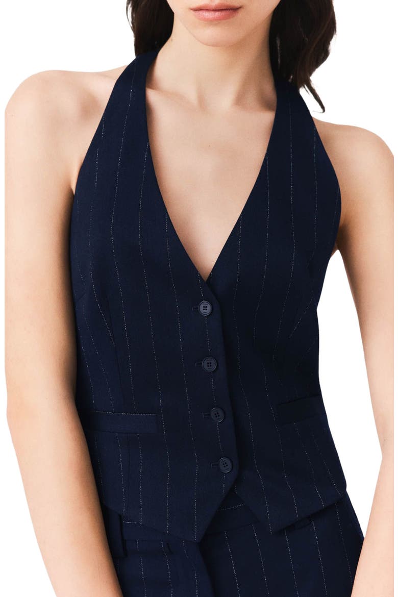 Tailored backless top, Alternate, color, Navy