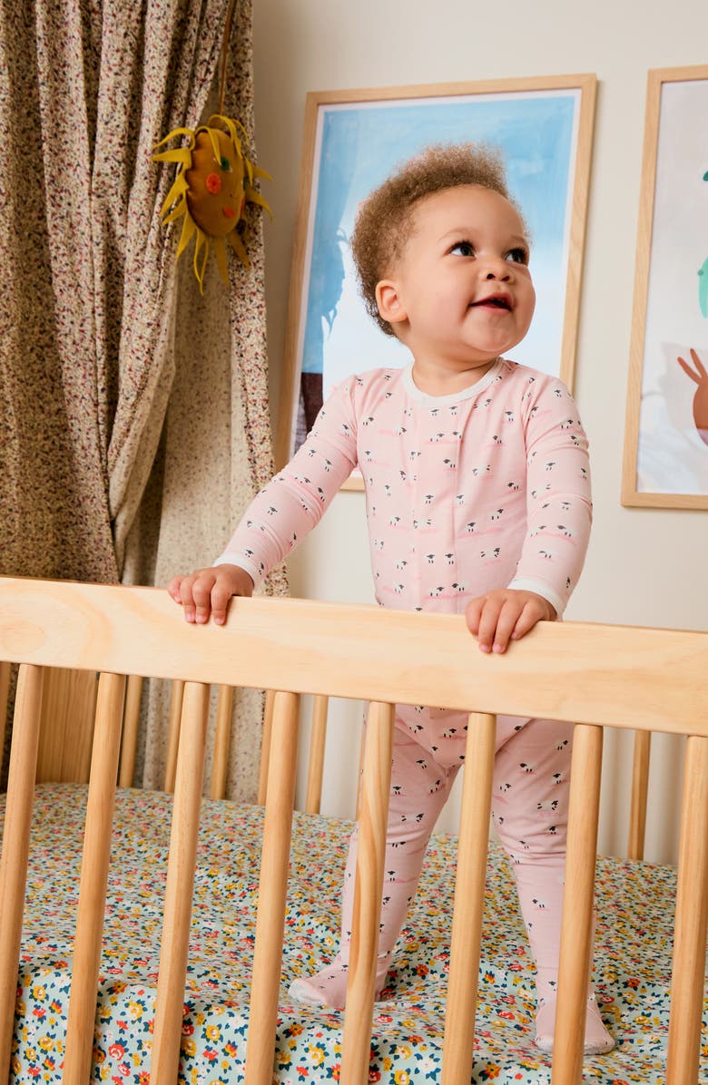 Magnetic Me Baa Baa Fitted One-Piece Pajamas, Alternate, color, Pink