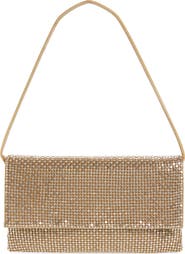 Loeffler Randall Charlee Crystal Embellished Mesh Clutch