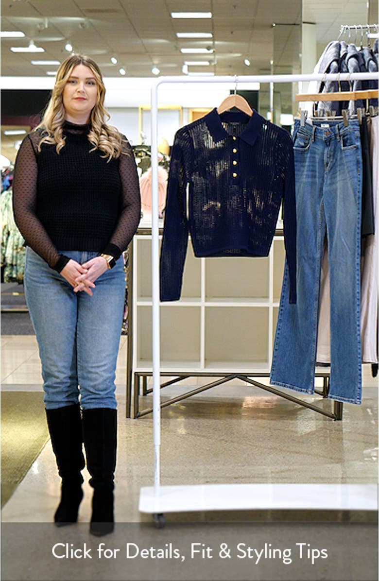 Viola Open Stitch Polo Sweater, sales video thumbnail