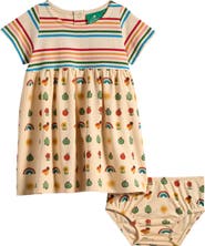 Little Green Radicals Kids' Rainbows Print Dress