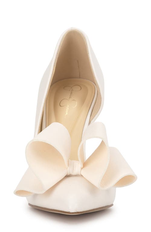 Jessica Simpson Penari Pointed Toe Half D'orsay Pump In White