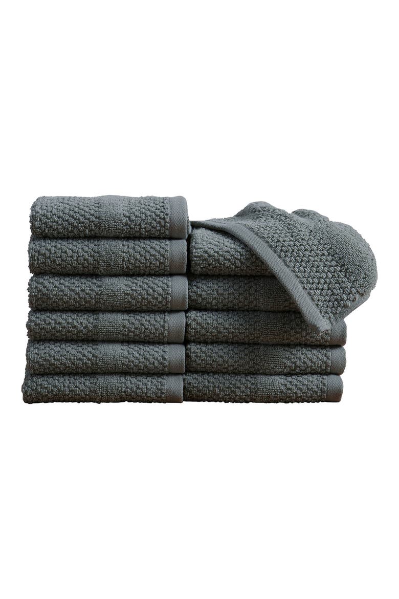 12-Pack Checker Texture Washcloths, Main, color, MIDNIGHT BLUE