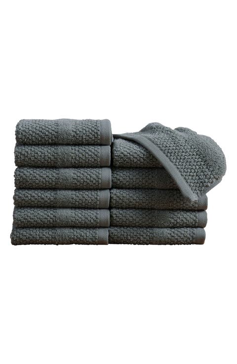 12-Pack Checker Texture Washcloths