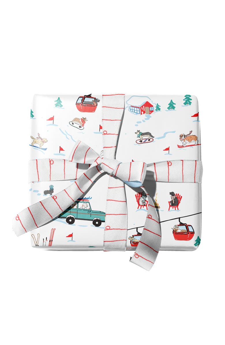 Ramus & Co Two-Sided "Ski Dogs" Heavyweight Christmas/Holiday Gift Wrap, Alternate, color, Multicolored