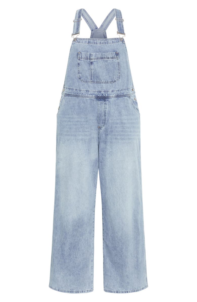 City Chic Straight Leg Overalls, Alternate, color, 