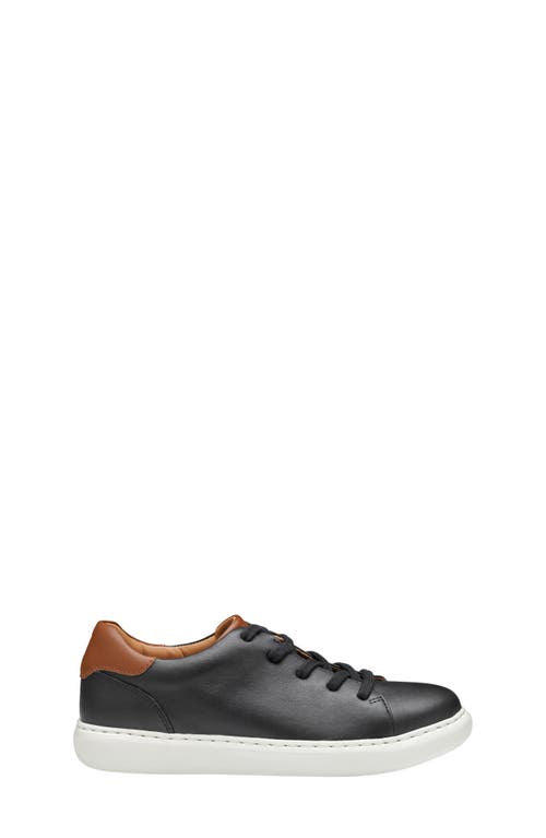 Johnston & Murphy Kids' Anders Sneaker In Black Full Grain
