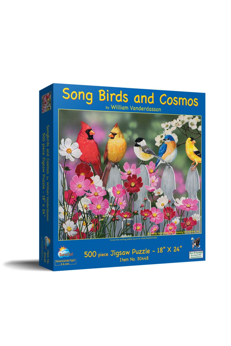 Songbirds and Cosmos 500 piece Jigsaw Puzzle for Adults, Main, color, Multicolor