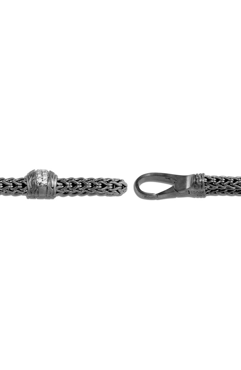 John Hardy Men's Classic Chain Double Flat Chain Bracelet with Pavé Diamonds, Alternate, color,
