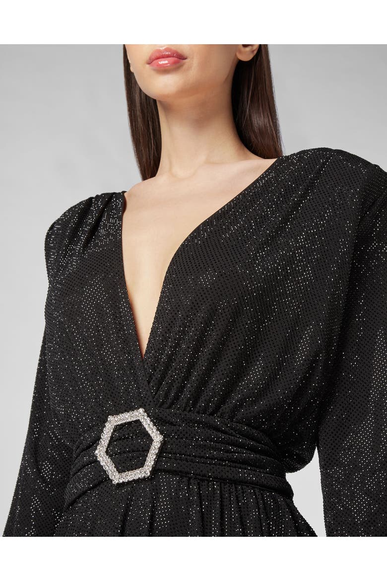Short Dress Crystal Women, Alternate, color, black