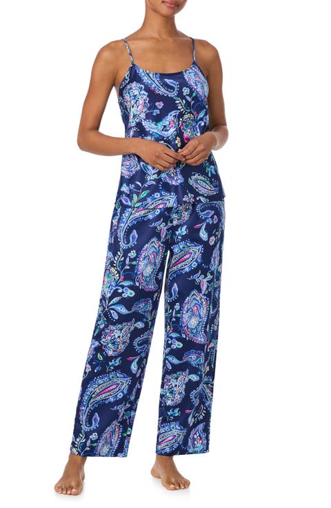 Paisley Satin Camisole Pajamas