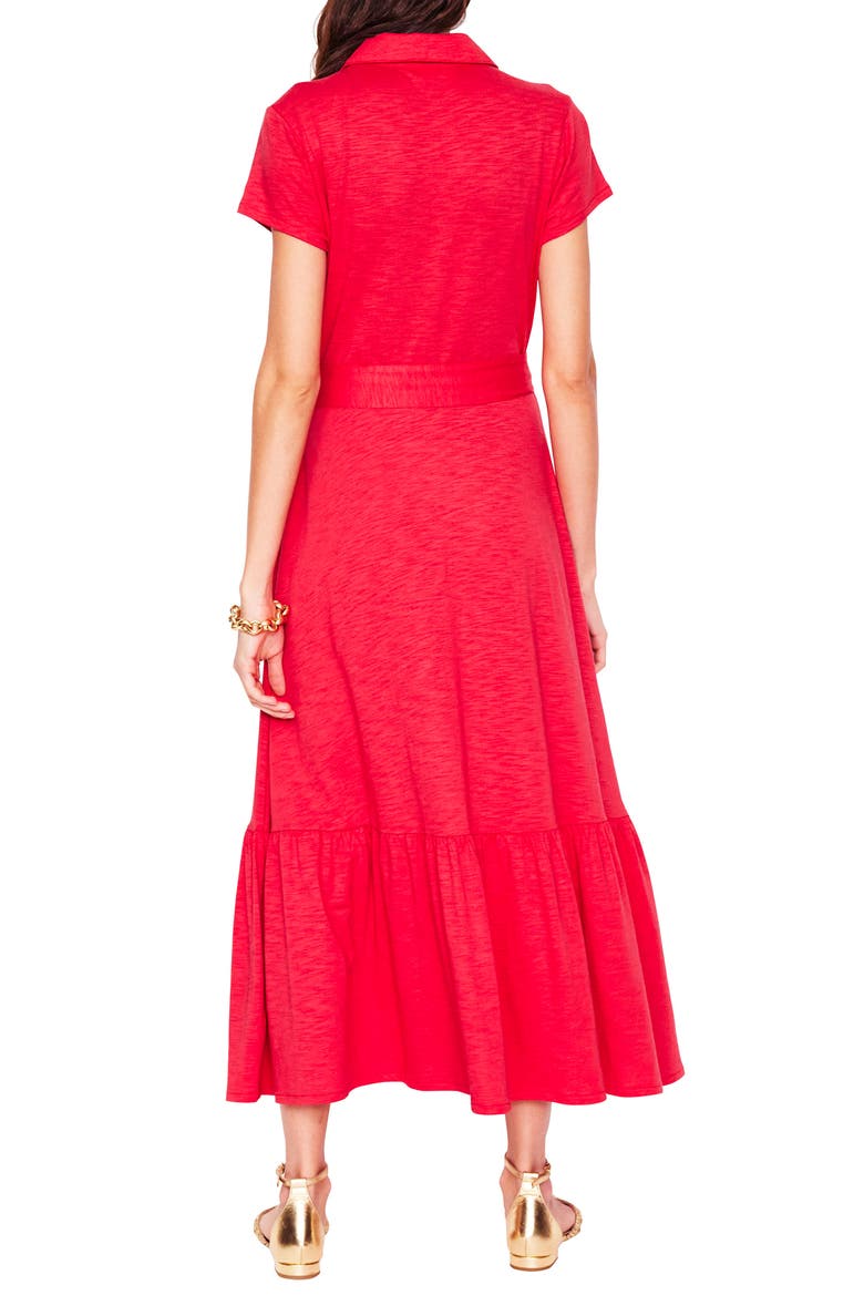 Cressida Slub Jersey Dress, Alternate, color, RED