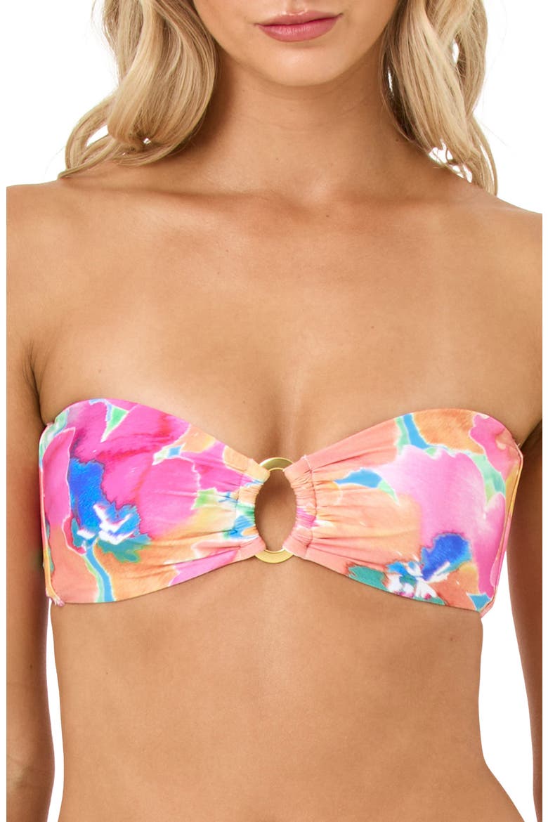 Jasper Bandeau Bikini Top, Main, color, FLOWER PLAY