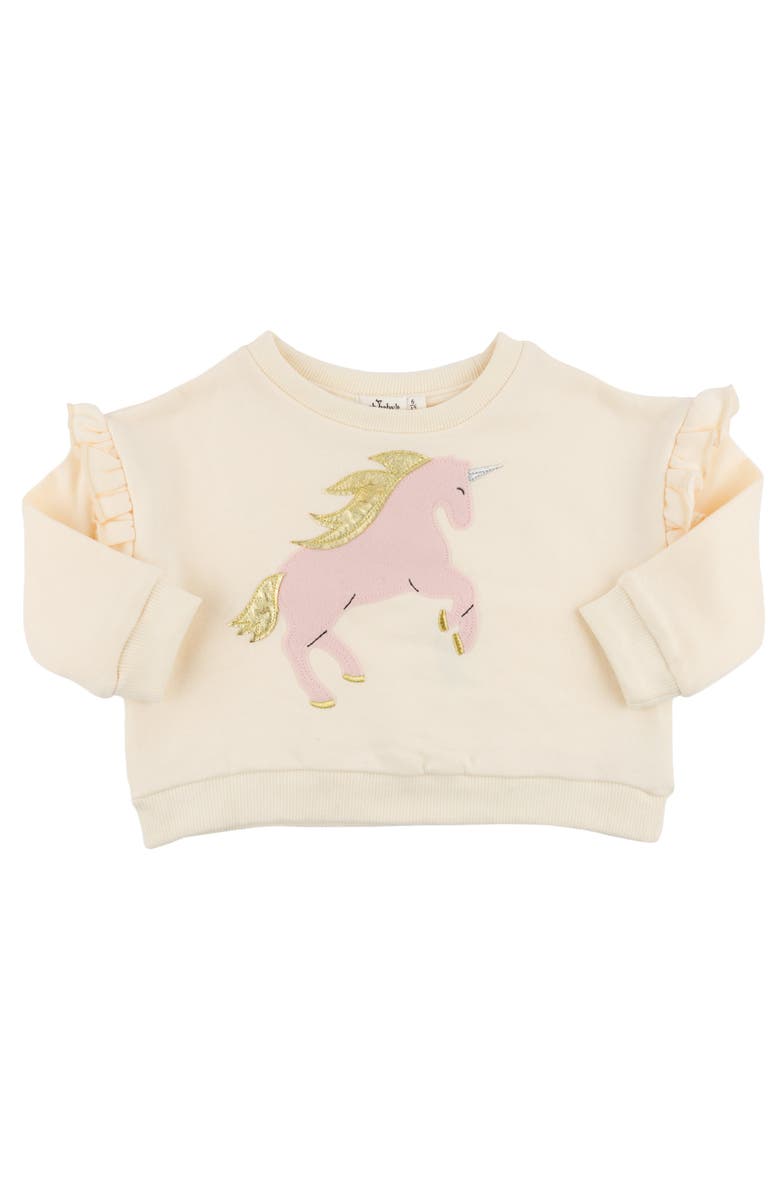 Oh baby! Brand Prancing Unicorn Millie Slouch- Infant, Main, color, Vanilla