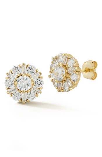 Glaze Jewelry Cubic Zirconia Cluster Stud Earrings