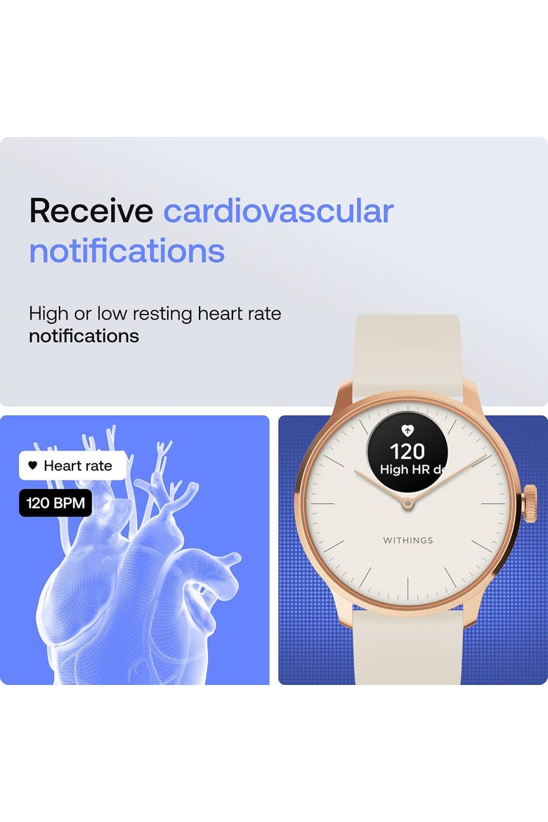 Scanwatch Nova Brilliant - 37mm - Silver, Alternate, color, White & Rose Gold