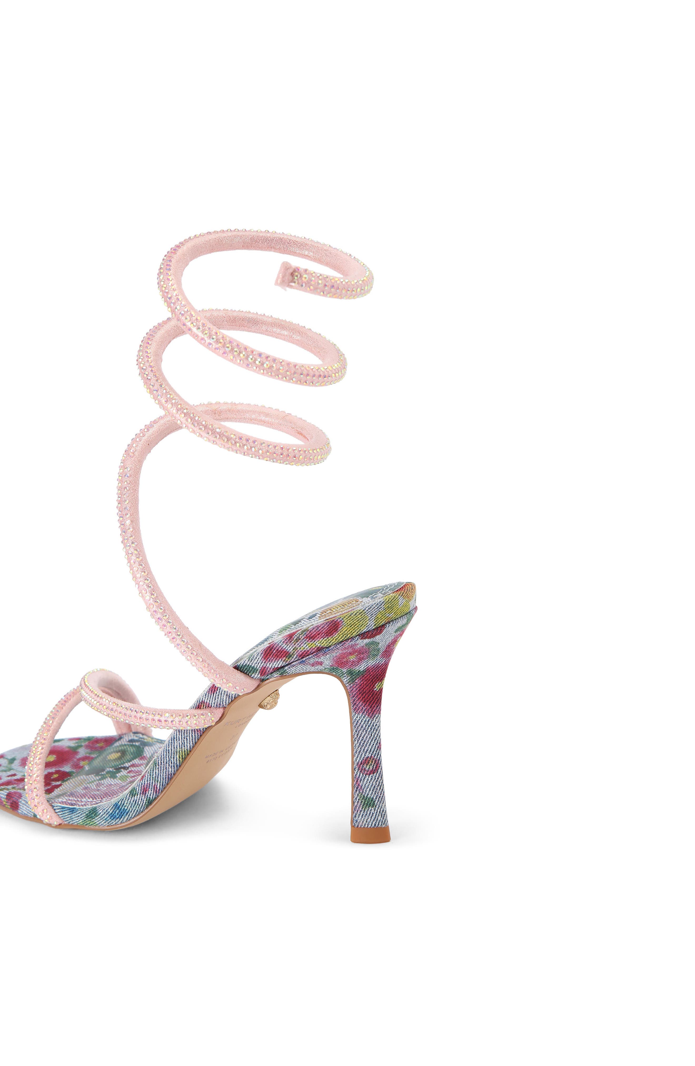 Kurt Geiger London Spiral Asymmetric Sandal, Alternate, color, Light/ Pastel Blue