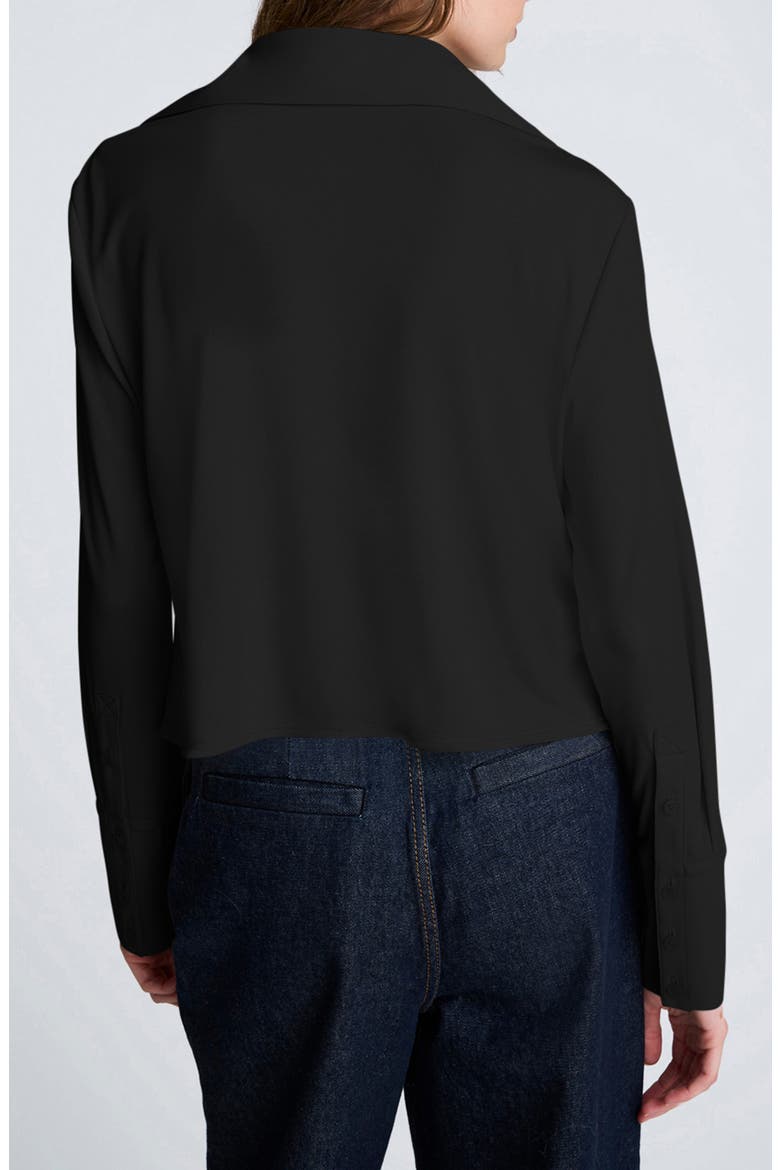 Drape Front Shirt, Alternate, color, BLACK