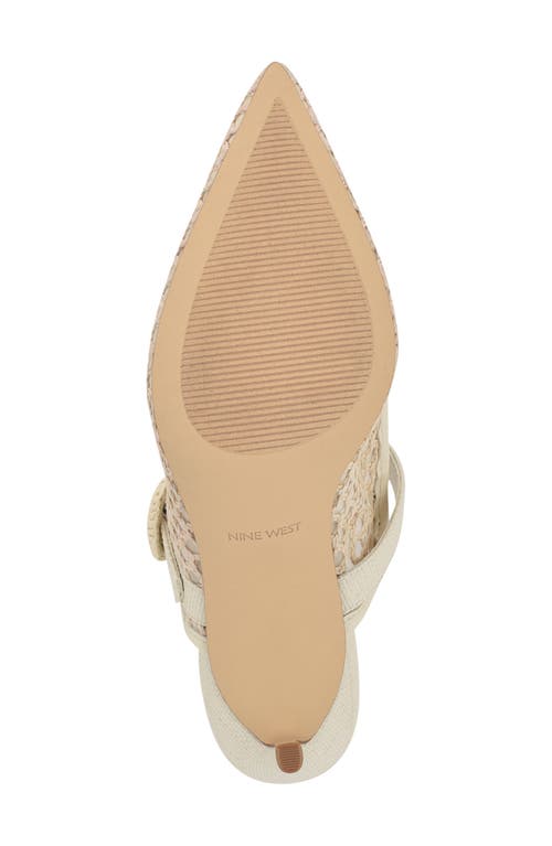 Nine West Rondel Pointed Toe Pump In Ivory