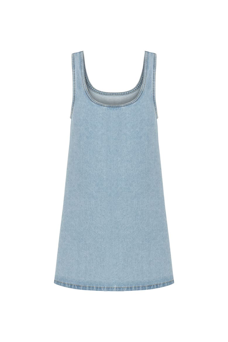 Jean Dress with Thick Straps, Alternate, color, Blue