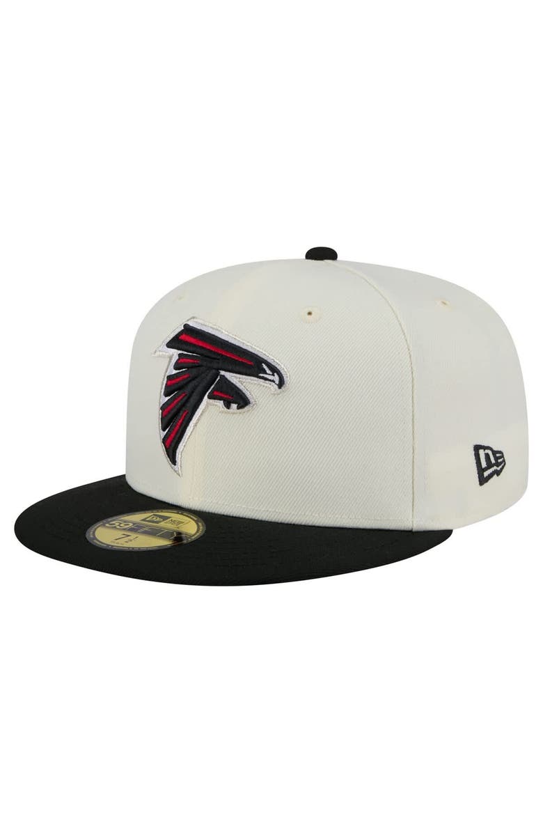 New Era Men's New Era  White/Black Atlanta Falcons Main 59FIFTY Fitted Hat, Alternate, color, 