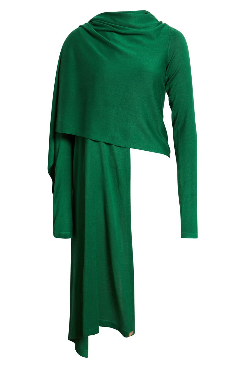 Cat Wrap Sweater Shawl, Alternate, color, GREEN