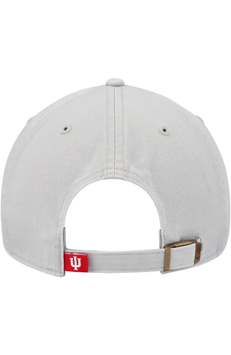 '47 Men's '47 Gray Indiana Hoosiers Clean Up Adjustable Hat, Alternate, color,