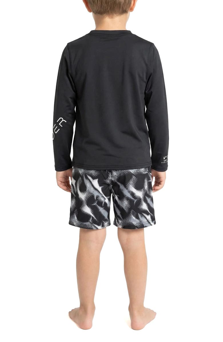 Spyder Kids' Rashguard Top & Swim Trunks Set, Alternate, color, Caviar