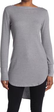 GO COUTURE Graphic Boat Neck Top