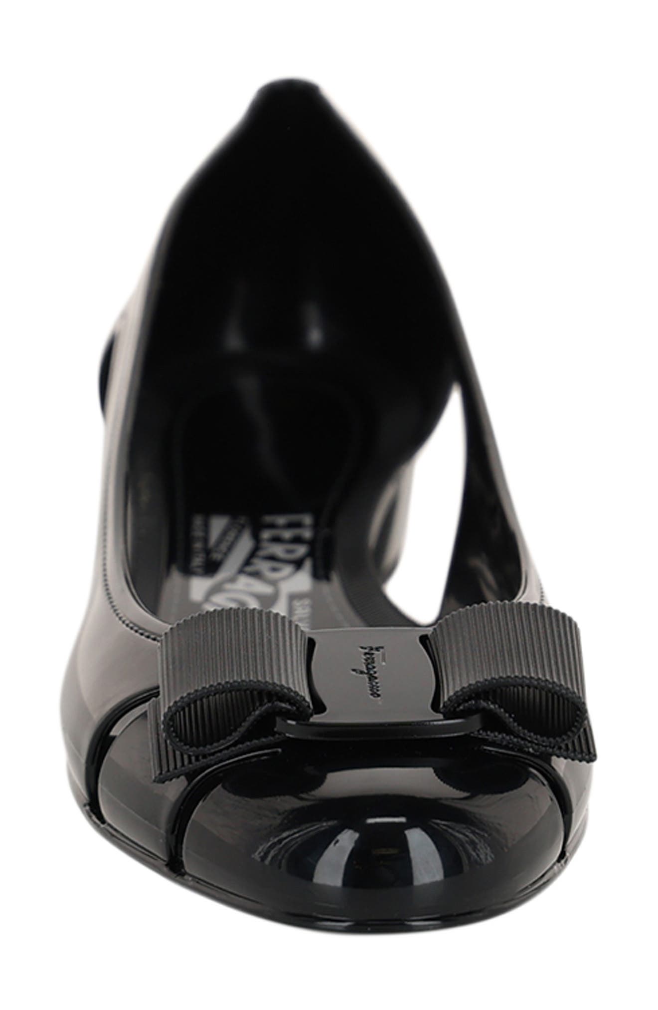 FERRAGAMO Vara Bow Cutout Flat, Alternate, color, 