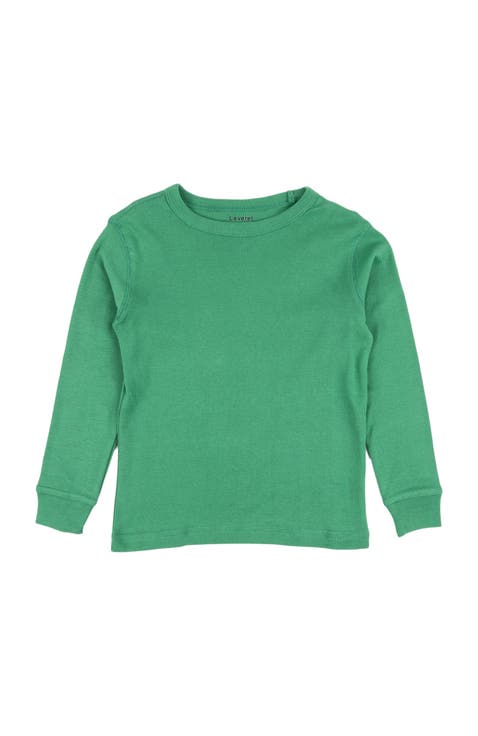Kids Long Sleeve T-Shirt, 100% Cotton, Solid Colors